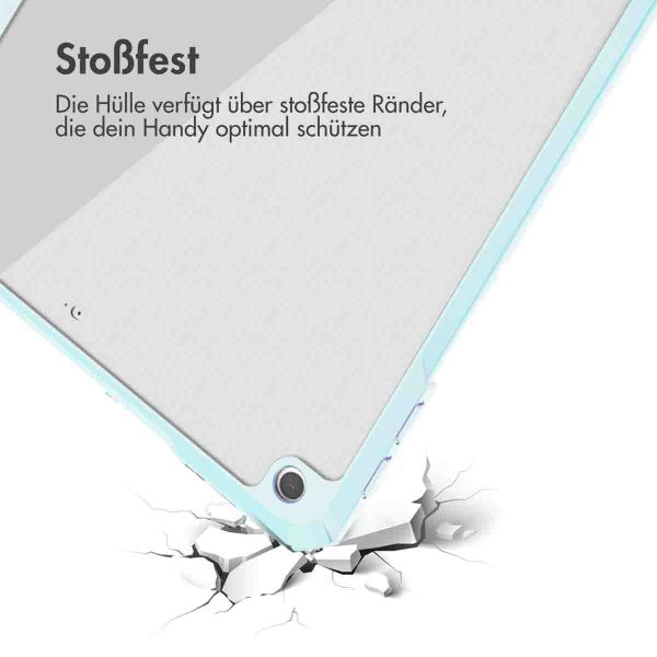 imoshion Trifold Hardcase Klapphülle für das iPad 9 (2021) 10.2 Zoll / iPad 8 (2020) 10.2 Zoll / iPad 7 (2019) 10.2 Zoll - Hellblau