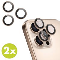 imoshion 2er-Pack Objektivschutz für Kamera für das iPhone 16 Pro / 16 Pro Max - Desert / Titanium