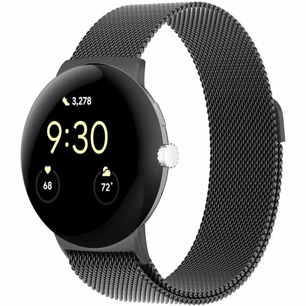 imoshion Mailändische Magnetarmband für die Google Pixel Watch 3 - 45 mm - Schwarz