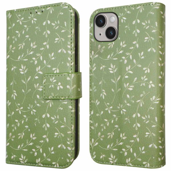 imoshion Design Klapphülle Apple iPhone 14 - Green Flowers