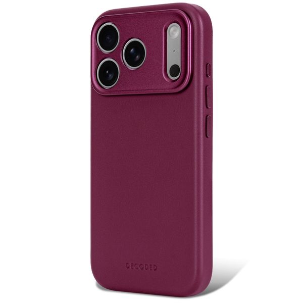 Decoded Leather Backcover MagSafe Apple iPhone 18 Pro / 17 Pro - Aubergine