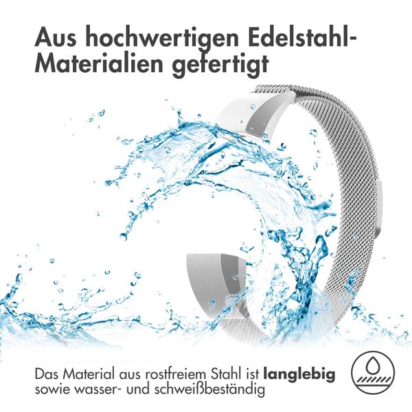 imoshion Mailändische Magnetarmband für das Fitbit Alta (HR) - Größe S - Silber