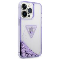 Guess Liquid Glitter Back Cover für das iPhone 14 Pro - Violett