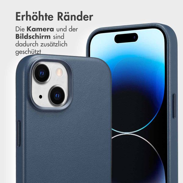 Accezz 2-in-1 Klapphülle aus Leder mit MagSafe für das iPhone 15 - Nightfall Blue