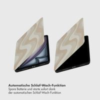 Selencia Vivid Klapphülle Apple iPad Air 11 Zoll (2025) M3 / (2024) M2 / Air 5 (2022) / Air 4 (2020) - Desert Waves Beige