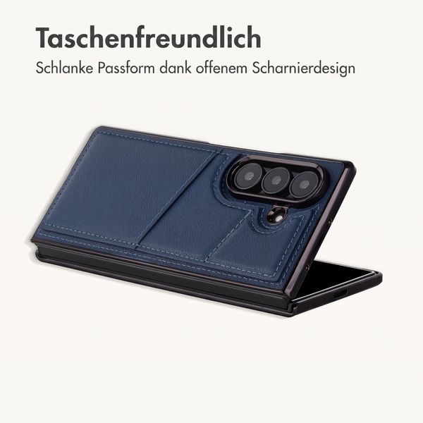 imoshion Kunstleder MagSafe Backcover mit Kartenfach Samsung Galaxy Z Fold 8 Ultra - Dunkelblau