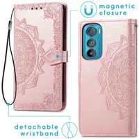 imoshion Mandala Klapphülle für das Motorola Edge 30 - Rose Gold