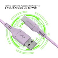 imoshion Braided USB-C-zu-USB Kabel - 1 Meter - Lila