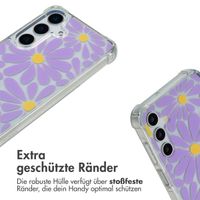 imoshion Design Hülle mit Band Samsung Galaxy A15 (5G) - Tropical Violet Flowers Connect