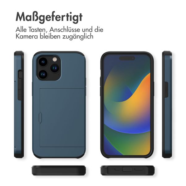 imoshion Backcover mit Kartenfach Apple iPhone 14 Pro - Dunkelblau