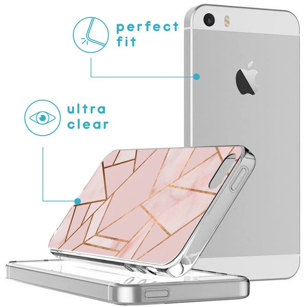 imoshion Design Hülle Apple iPhone SE (2016) / 5 / 5s - Pink Graphic