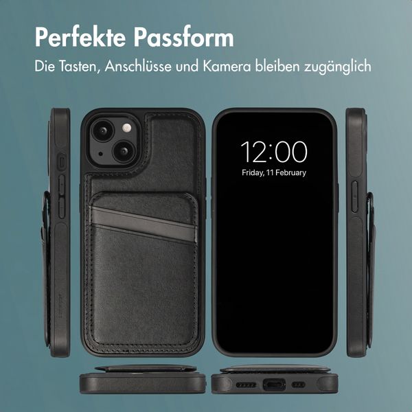 imoshion Backcover mit Kartenfach und Ständer Apple iPhone 14 - Schwarz