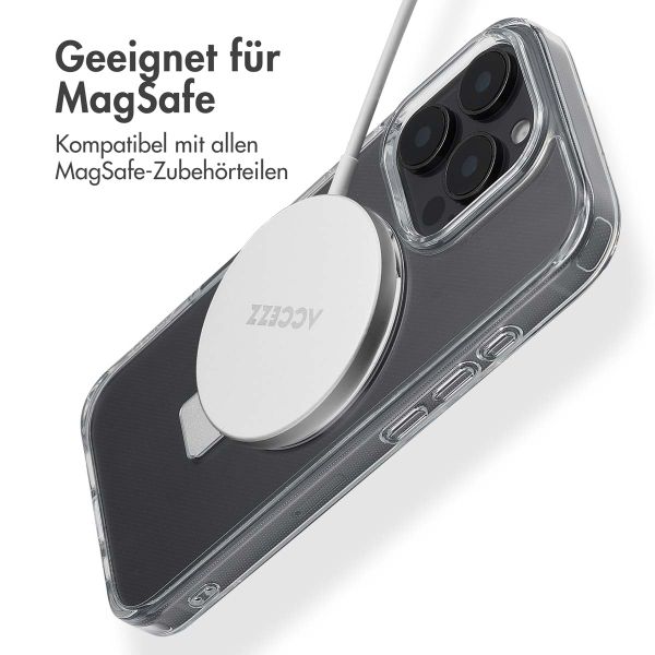 Accezz Ring Stand Backcover mit MagSafe für das Apple iPhone 16 Pro - Transparent