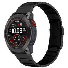 Accezz Mattes Titanstahlarmband -   Garmin 26 mm Anschluss - Schwarz