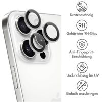 imoshion 2er-Pack Objektivschutz für Kamera für das Apple iPhone 16 Pro / 16 Pro Max - Weiß / Titanium