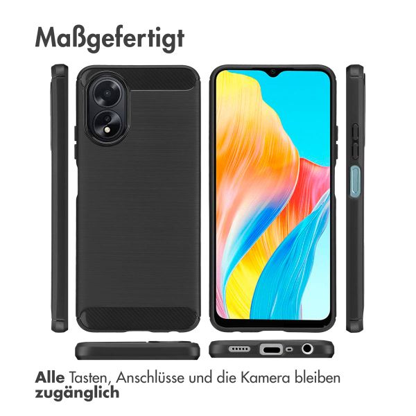 imoshion Brushed Back Cover für das Oppo A18 / Oppo A38 - Schwarz