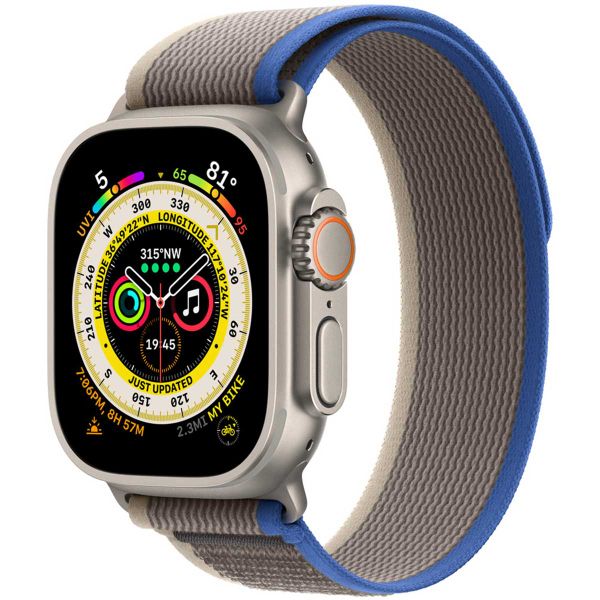 Apple Trail Loop Band für das Apple Watch Series 1-9 / SE / Ultra (2) - 42/44/45/49 mm - Größe M/L - Gelb / Beige