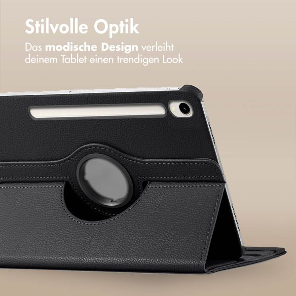 imoshion 360° drehbare Klapphülle Samsung Galaxy Tab S9 11.0 Zoll / Tab S10 FE / S9 FE 10.9 Zoll - Schwarz