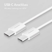 imoshion Braided USB-C-zu-USB-C-Kabel 60 W 2er-Pack - 0,5 Meter - Weiß