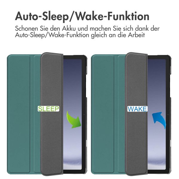 imoshion Trifold Klapphülle Samsung Galaxy Tab A9 Plus - Dunkelgrün