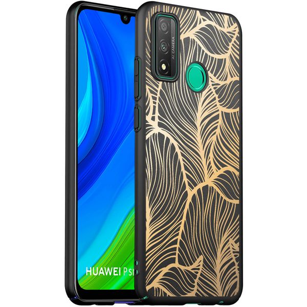 imoshion Design Hülle für das Huawei P Smart (2020) - Blätter / Schwarz