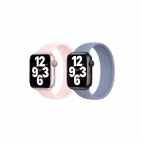 Apple 2 Pack Silikon Solo Loop für Apple Watch | 38/40/41/42 mm - Größe 5 - Light Pink/ Winter Blue