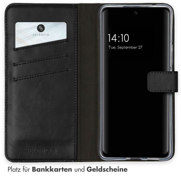 Selencia Echtleder Klapphülle Samsung Galaxy A53 - Schwarz