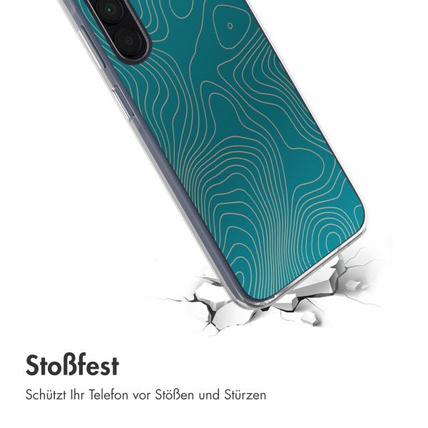 imoshion Design Hülle Samsung Galaxy A35 - Topo Turquoise