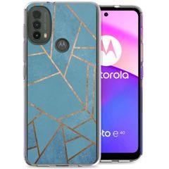 imoshion Design Hülle für das Motorola Moto E30 / E40 - Blue Graphic