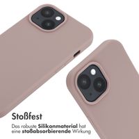 imoshion Silikonhülle mit Band für das iPhone 15 - Sand Pink