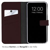 Selencia Echtleder Klapphülle Samsung Galaxy A27 (5G) - Dunkelbraun