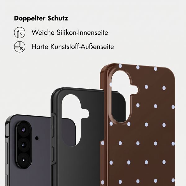 Selencia Vivid Back Cover Samsung Galaxy A57 (5G) - Happy Dots Chocolate