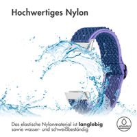 imoshion Elastische Nylonarmband für das Fitbit Charge 5 / Charge 6 - Dunkelblau