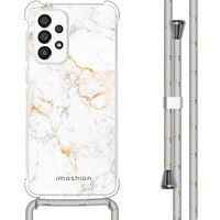 imoshion Design Hülle mit Band für das Samsung Galaxy A33 - White Marble