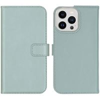 Selencia Echtleder Klapphülle für das Apple iPhone 14 Pro Max - Air Blue