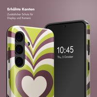 Selencia Vivid Back Cover Samsung Galaxy S24 - Double Hearts Plum Fern