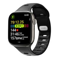 Nomad Tempo Silikonarmband für das  Apple Watch Series 1 - 11 / SE / Ultra (44/45/46/49 mm) - Wide fit - Black