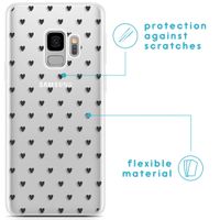 imoshion Design Hülle Samsung Galaxy S9 - Herzen - Schwarz