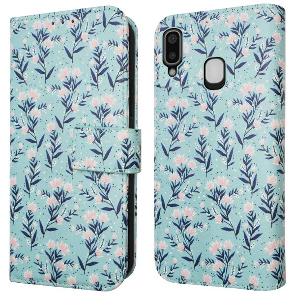 imoshion Design Klapphülle für das Samsung Galaxy A20e - Blue Flowers