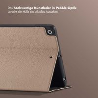 Selencia Riva Klapphülle Apple iPad 9 (2021) 10.2 Zoll / iPad 8 (2020) 10.2 Zoll / iPad 7 (2019) 10.2 Zoll - Beige