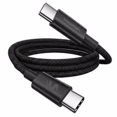 imoshion Braided USB-C-zu-USB-C-Kabel 100 W - 0,5 Meter - Schwarz