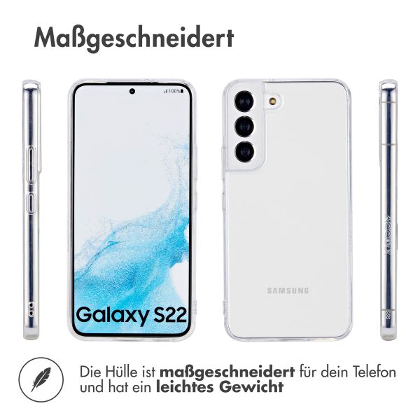 Accezz 100% recyceltes TPU Clear Cover für das Samsung Galaxy S22  - Transparent