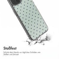 imoshion Design Hülle Apple iPhone 15 - Polka Dot Mintgroen