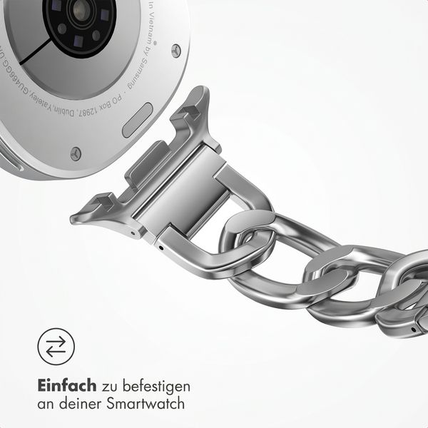 Selencia Chain Armband für Samsung Galaxy Watch 9 (40/44mm) / Watch 8 (40/44mm) / Classic (46mm) - Silber
