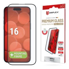 Displex Bildschirmschutzfolie Real Glass Full Cover für das Apple iPhone 16
