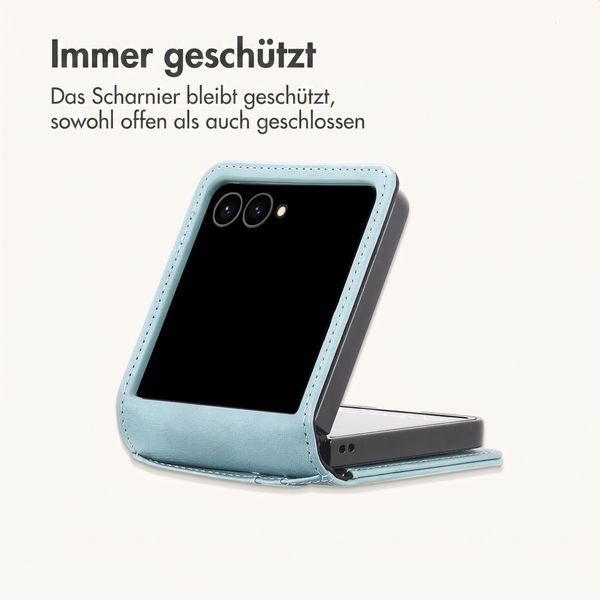 imoshion Luxuriöse Klapphülle Samsung Galaxy Z Flip 8 - Hellblau