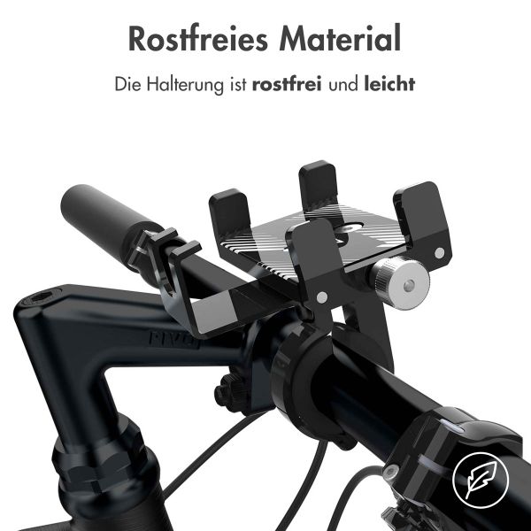 Accezz Handyhalterung für das Fahrrad – verstellbar – universell – Aluminium – schwarz