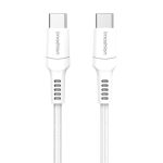 imoshion Braided USB-C-zu-USB-C Kabel - 0,5 Meter - Weiß