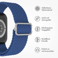 imoshion Gewebtes Nylonarmband für die Apple Watch Series 1 bis 9 / SE (38/40/41 mm) | Series 10 (42 mm) - Dunkelblau