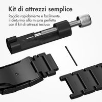 Accezz Mattes Titanstahlarmband für Apple Watch | 44/45/46/49 mm - Schwarz